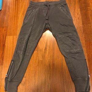 Gap grey joggers w/ side zippers detail.